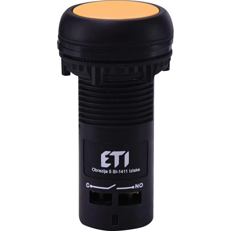 Моноблочна утоплена кнопка ETI 004771452 ECF-10-Y (1NO жовта)