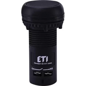 Моноблочна утоплена кнопка ETI 004771453 ECF-10-C (1NO чорна)