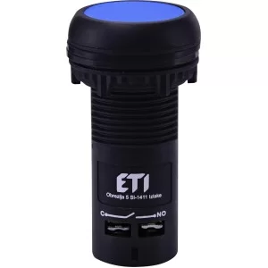 Моноблочная утопленная кнопка ETI 004771454 ECF-10-B (1NO синяя)