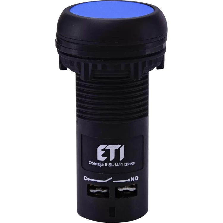 Моноблочная утопленная кнопка ETI 004771454 ECF-10-B (1NO синяя)