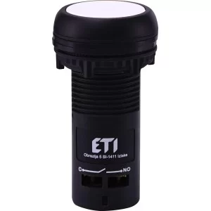 Моноблочная утопленная кнопка ETI 004771455 ECF-10-W (1NO белая)