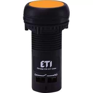 Моноблочна утоплена кнопка ETI 004771456 ECF-10-A (1NO помаранчева)