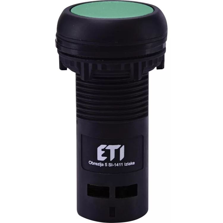Моноблочна утоплена кнопка ETI 004771461 ECF-01-G (1NC зелена)