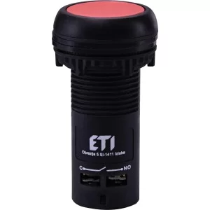 Моноблочна утоплена кнопка ETI 004771470 ECF-11-R (1NO+1NC червона)