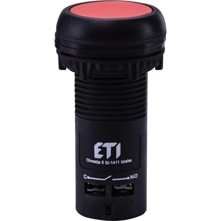 Моноблочная утопленная кнопка ETI 004771470 ECF-11-R (1NO+1NC красная)