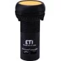Моноблочна утоплена кнопка ETI 004771472 ECF-11-Y (1NO+1NC жовта)