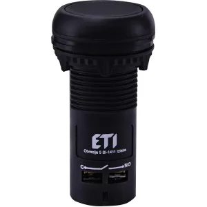 Моноблочна утоплена кнопка ETI 004771473 ECF-11-C (1NO+1NC чорна)