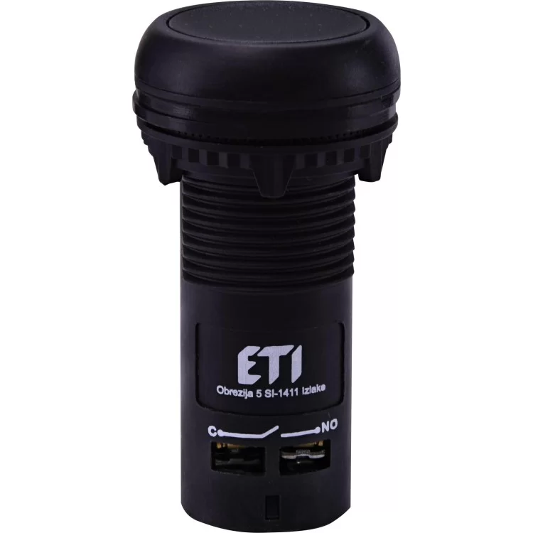 Моноблочная утопленная кнопка ETI 004771473 ECF-11-C (1NO+1NC черная)