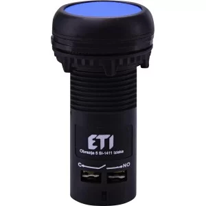 Моноблочная утопленная кнопка ETI 004771474 ECF-11-B (1NO+1NC синяя)