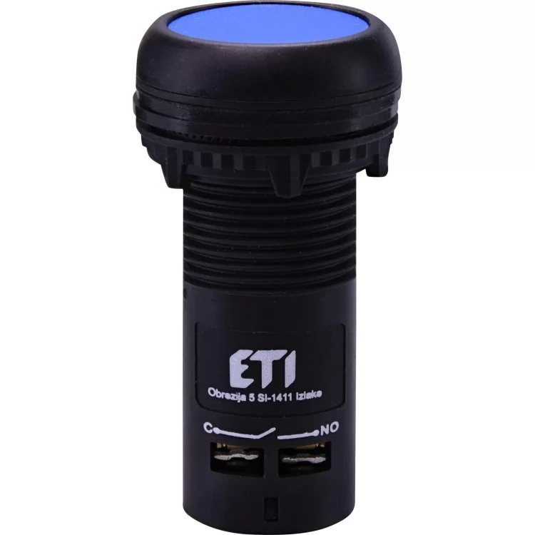 Моноблочна утоплена кнопка ETI 004771474 ECF-11-B (1NO+1NC синя)