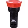 Моноблочная кнопка грибок ETI 004771483 ECM-T01-R (отключение поворотом 1NC красная)