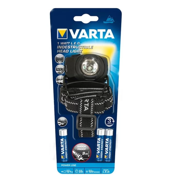 Налобний ліхтар Varta LED Head Light 3AAA ціна 967грн - фотографія 2