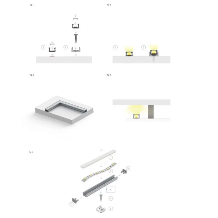 Профиль для светодиодной ленты Lumines X белый цена 218грн - фотография 2