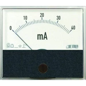 Амперметр DC 90˚ (шкала на замовлення) 70x60 мм, ∅55