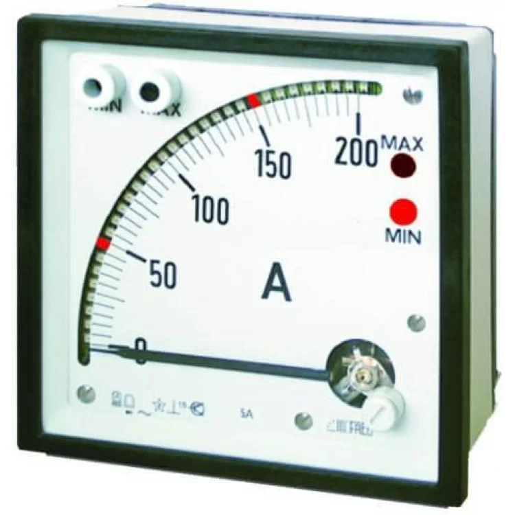 Частотомір стрілочний з релейним виходом, 1 Max, 1 Min, 35-200Гц (1-600В)