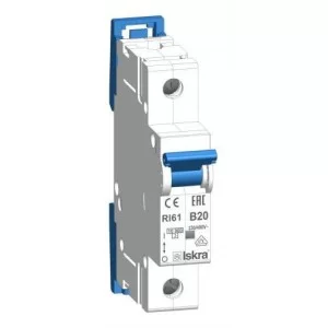 Модульний автоматичний вимикач RI61 B20A, 1P, 10кА