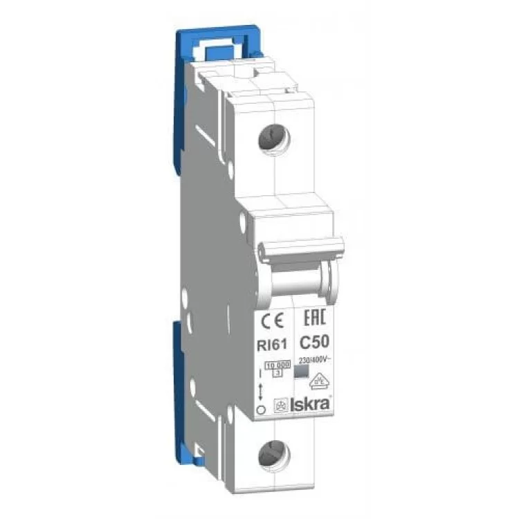 Модульний автоматичний вимикач RI61 C50A, 1P, 10кА