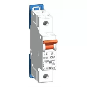 Модульний автоматичний вимикач RI61 C63A, 1P, 10кА