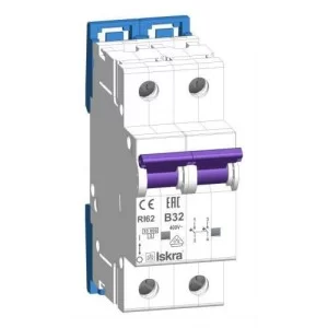 Модульный автоматический выключатель RI62 B32A, 2P, 10кА