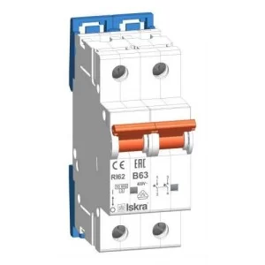 Модульный автоматический выключатель RI62 B63A, 2P, 10кА