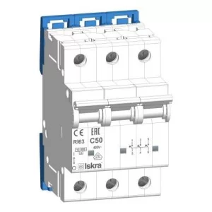 Модульний автоматичний вимикач RI63 C50A, 3P, 10кА