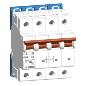 Модульный автоматический выключатель RI64 B1A, 4P, 10кА