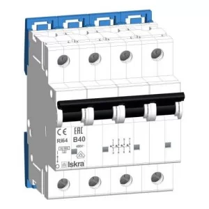Модульный автоматический выключатель RI64 B40A, 4P, 10кА
