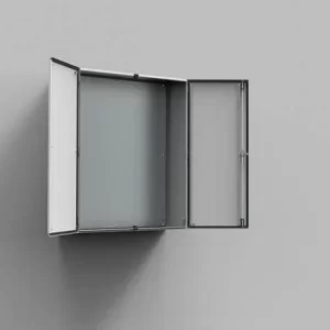 Навесной двухдверный шкаф MAD из листовой стали, без монтажной платы,  600x800x300