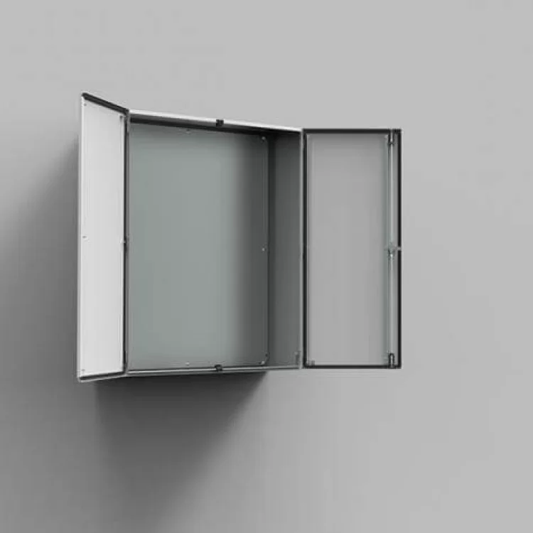 Навесной двухдверный шкаф MAD из листовой стали, без монтажной платы, 600x800x300
