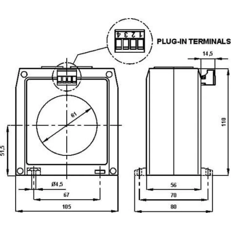 Тороїдальній прохідний трансформатор для реле витоку тип TDB0603CM ціна 13 017грн - фотографія 2