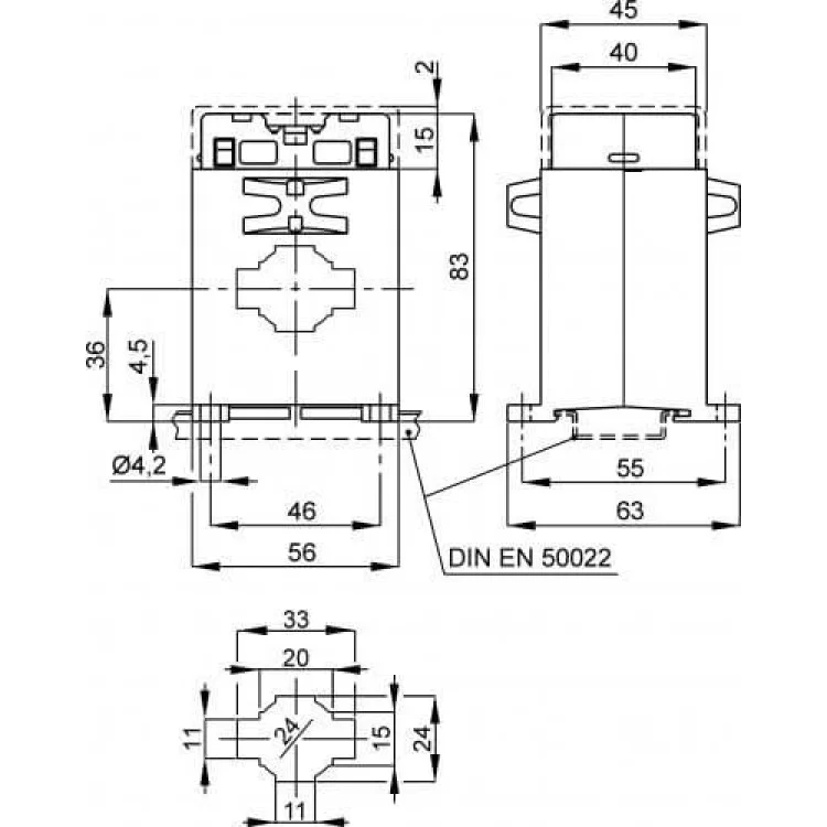 Тороїдальній прохідний трансформатор для реле витоку, Ø22,32x10 мм ціна 2 730грн - фотографія 2