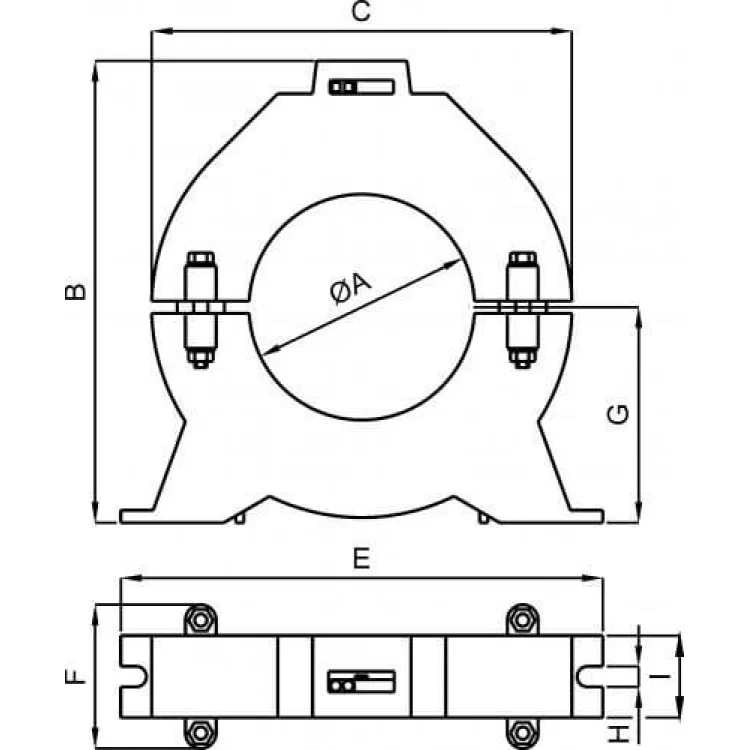 Тороїдальній прохідний трансформатор для реле витоку, Ø110 TDC110 ціна 4 087грн - фотографія 2