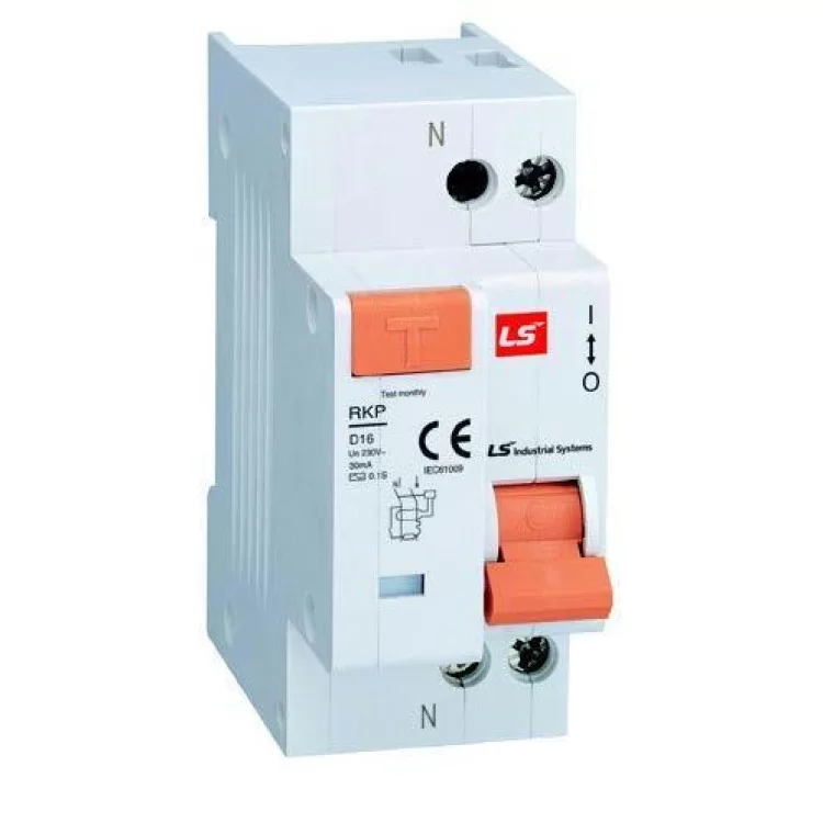 Диференційний автоматичний вимикач RKP, 1P+N, B6A, 100mA,