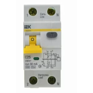 Диференційний автоматичний вимикач IEK АВДТ32, C25А, 30мА