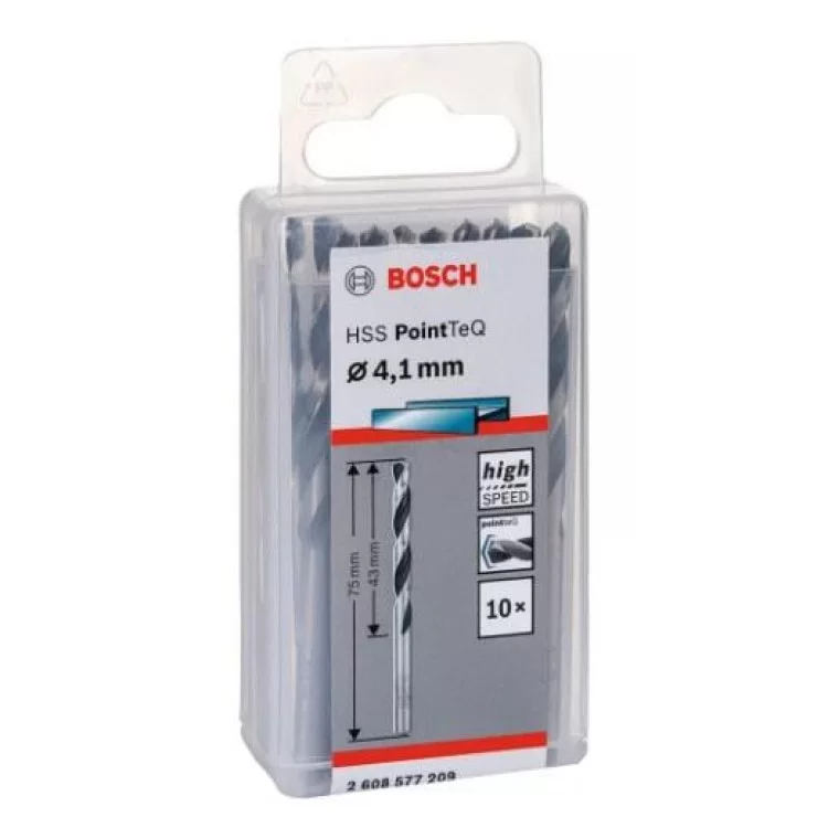 Сверла Bosch 2608577209 PointTeQ HSS 4,1мм (10шт) цена 218грн - фотография 2