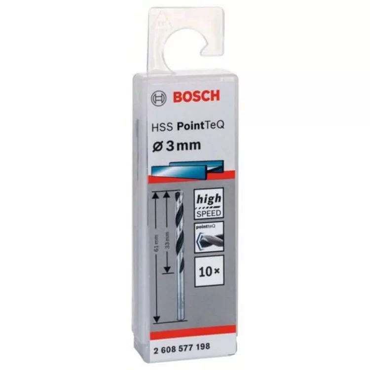 Свердла Bosch 2608577198 PointTeQ Svyerl HSS 3,0мм (10шт)