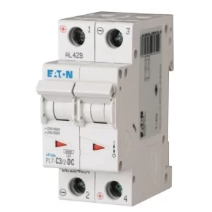 Автоматичний вимикач Eaton PL7-C3/2-DC 500В DC 3А C