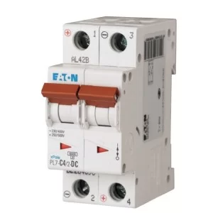Автоматический выключатель Eaton PL7-C4/2-DC 500В DC 4А C