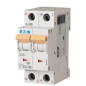 Автоматичний вимикач Eaton PL7-C13/2-DC 500В DC 13А C
