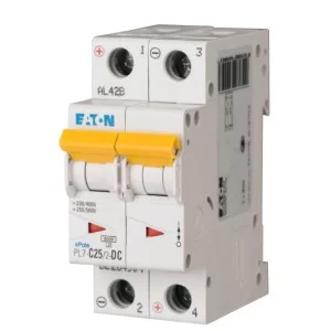 Автоматичний вимикач Eaton PL7-C25/2-DC 500В DC 25А C