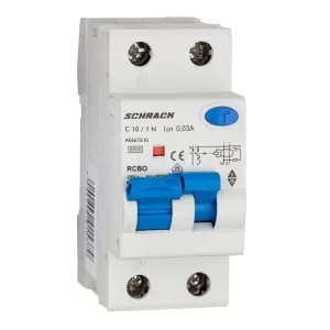 Диференційний вимикач Schrack АВДТ 6кА/30мА 1P+N 10A характеристика C Тип A