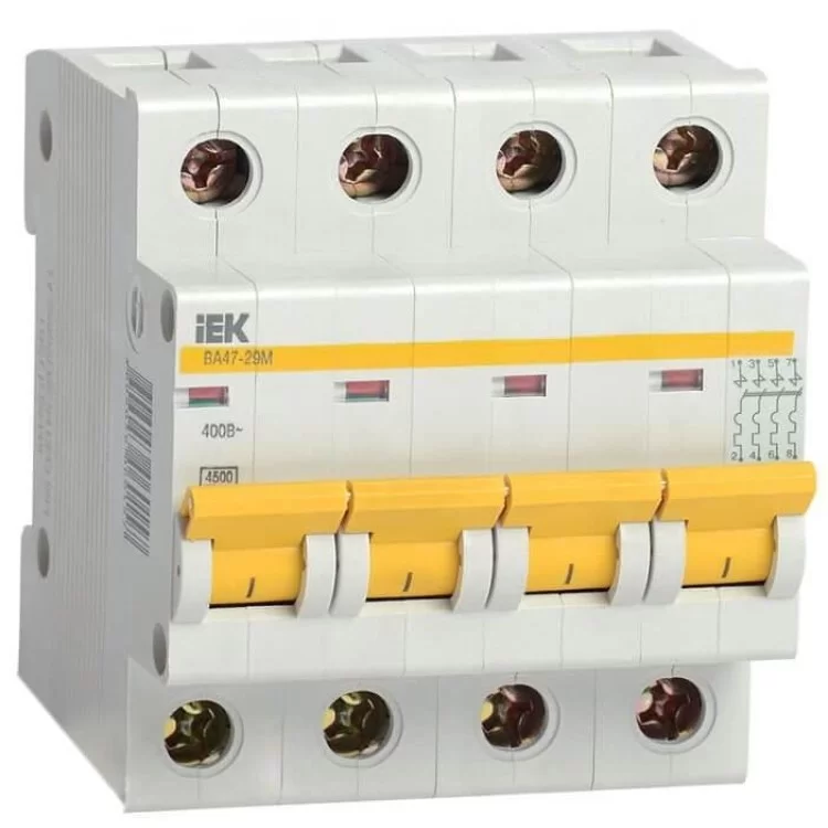 Автоматичний вимикач IEK ВА47-29М 4P B 3А 4,5кА