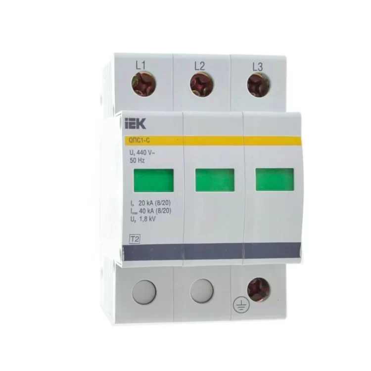 Розрядник IEK ОПС1-C 3P 20/40кА 400B ціна 1 923грн - фотографія 2