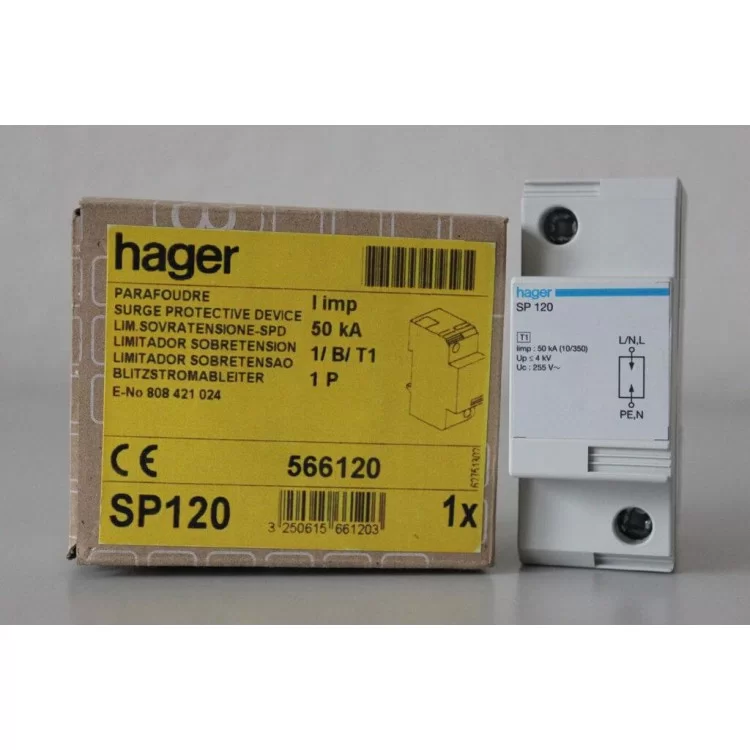 Розрядник Hager SP120 ціна 3 805грн - фотографія 2