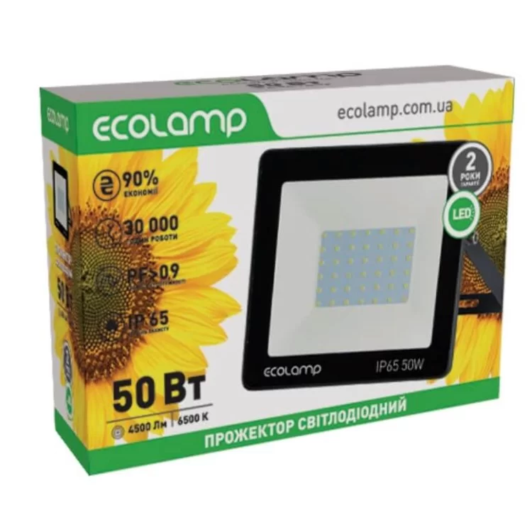 Прожектор Ecolamp 50Вт 6500K 4500Лм цена 319грн - фотография 2