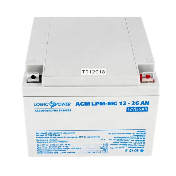 в продаже Аккумулятор LogicPower AGM LPM-MG 12-26 AH 12В - фото 3