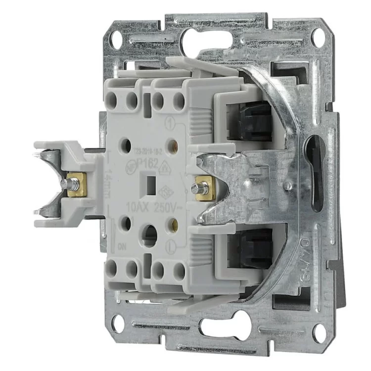 в продажу вимикач 1-клавішний без рамки сталь Asfora, EPH0100162 - фото 3