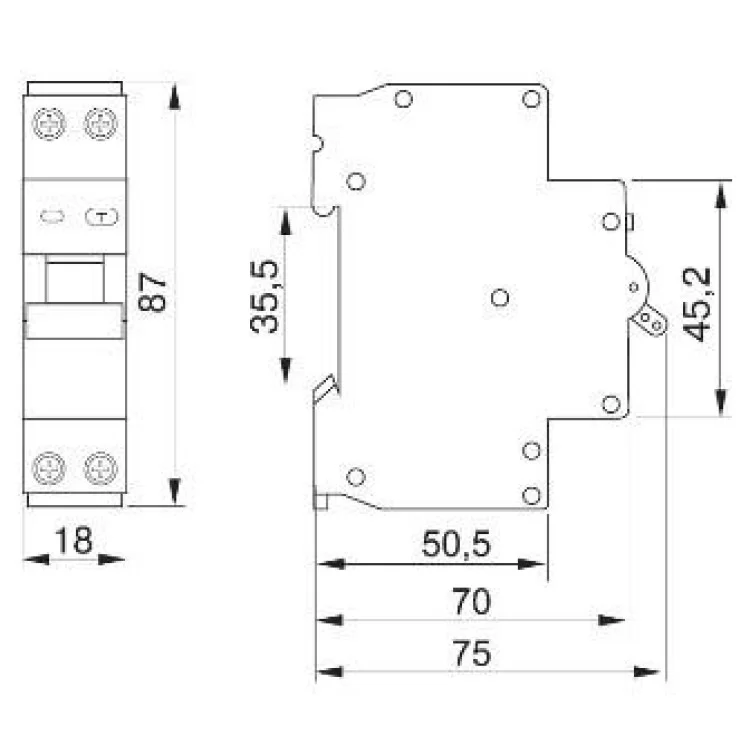 Диференційний вимикач IEK АВДТ32М, С25,30мА ціна 989грн - фотографія 2