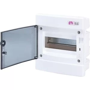 Встраиваемый щиток ETI 001101010 ECМ 8PT 8 М с прозрачной дверцей