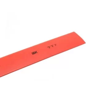 Красная термоусадочная трубка IEK UDRS-D14-1-K04 ТТУ 14/7 (1м)